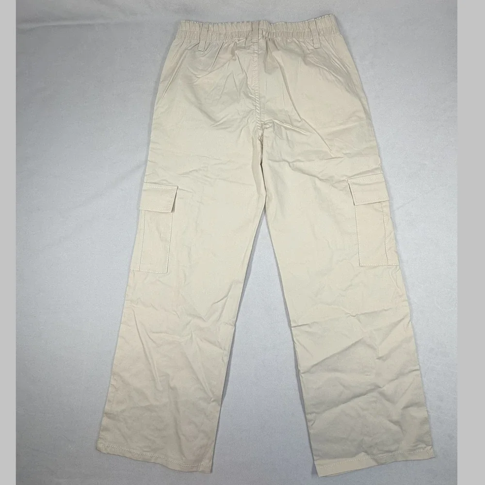 Art Class Girls Khaki Cargo Pants Mid Rise Relaxed Leg Size M 8 Tan New